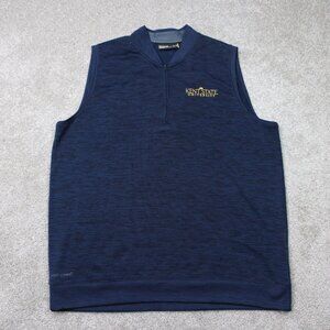 Kent State Vest Mens 2XL Blue Under Armour UA 1/4 Zip Fleece Coldgear Pullover